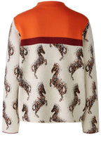 Stone Orange Horses and Colour Block Jumper