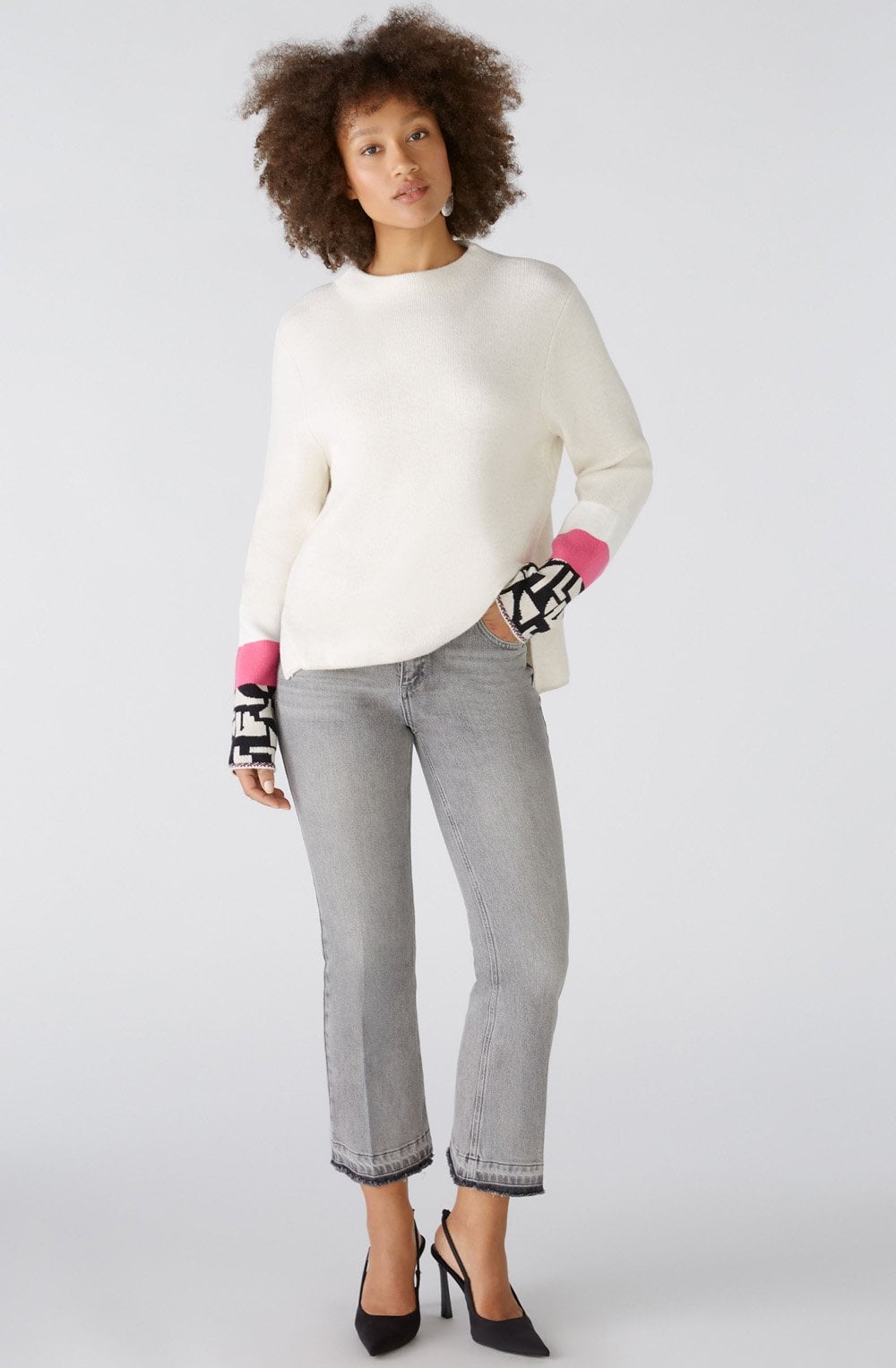 Stone Pink Funnel Neck Jumper