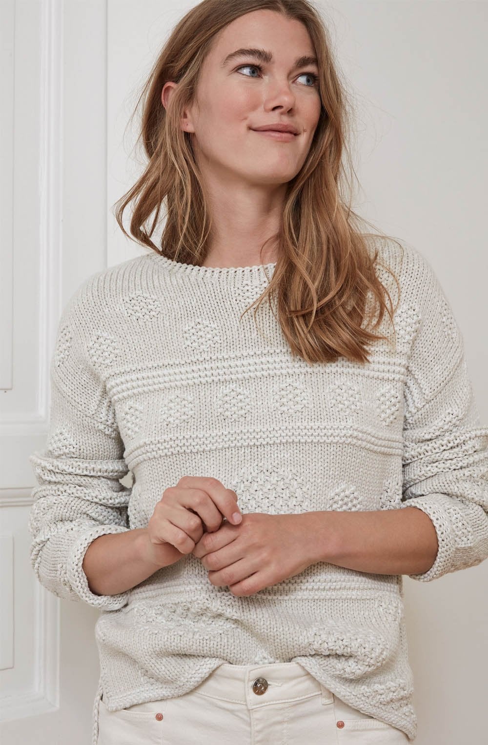 Stone Textured Knit Jumper