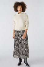 Stormy Taupe Crinkled Pleat Midi Skirt