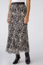 Stormy Taupe Crinkled Pleat Midi Skirt
