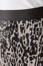 Stormy Taupe Crinkled Pleat Midi Skirt