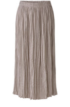 Stormy Taupe Crinkled Stain Touch Maxi Skirt