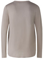 Stormy Taupe Jersey Back Blouse