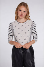 Stripe & Paisley Print Jumper