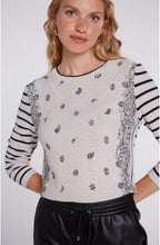 Stripe & Paisley Print Jumper