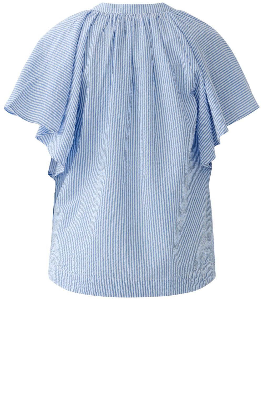 Striped Frill Sleeved Blouse