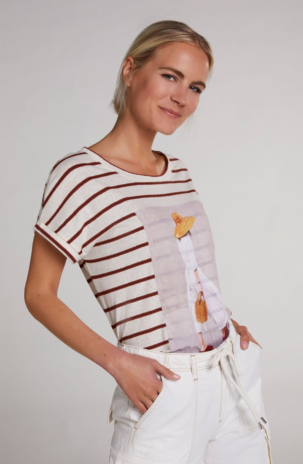 Striped Jersey T Shirt