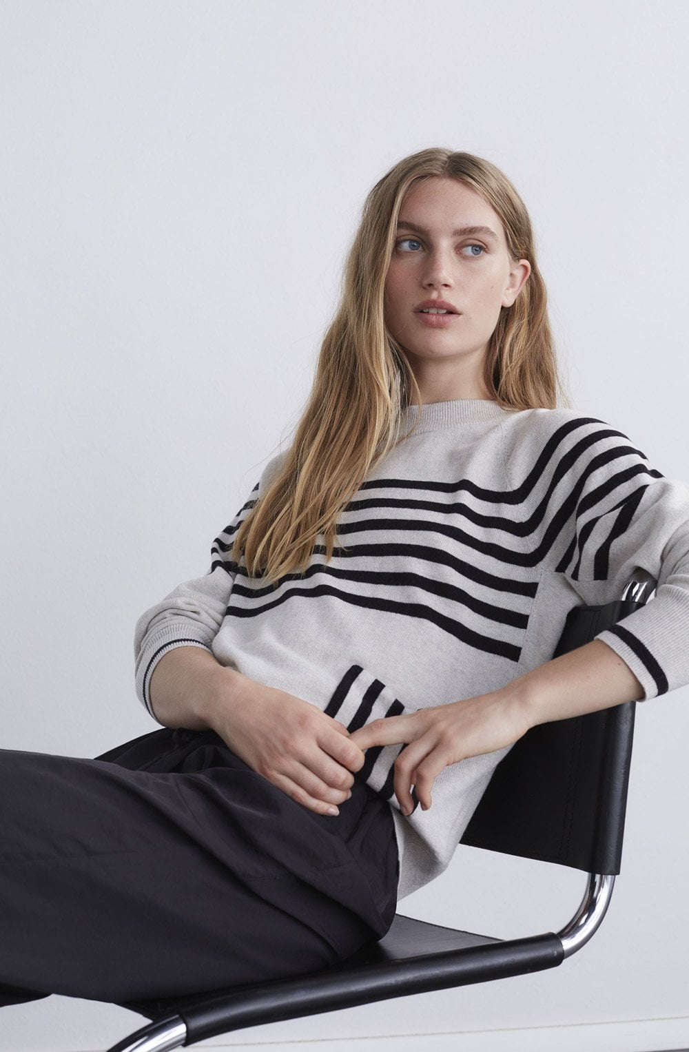 Striped Jumper with Pocket Detail
