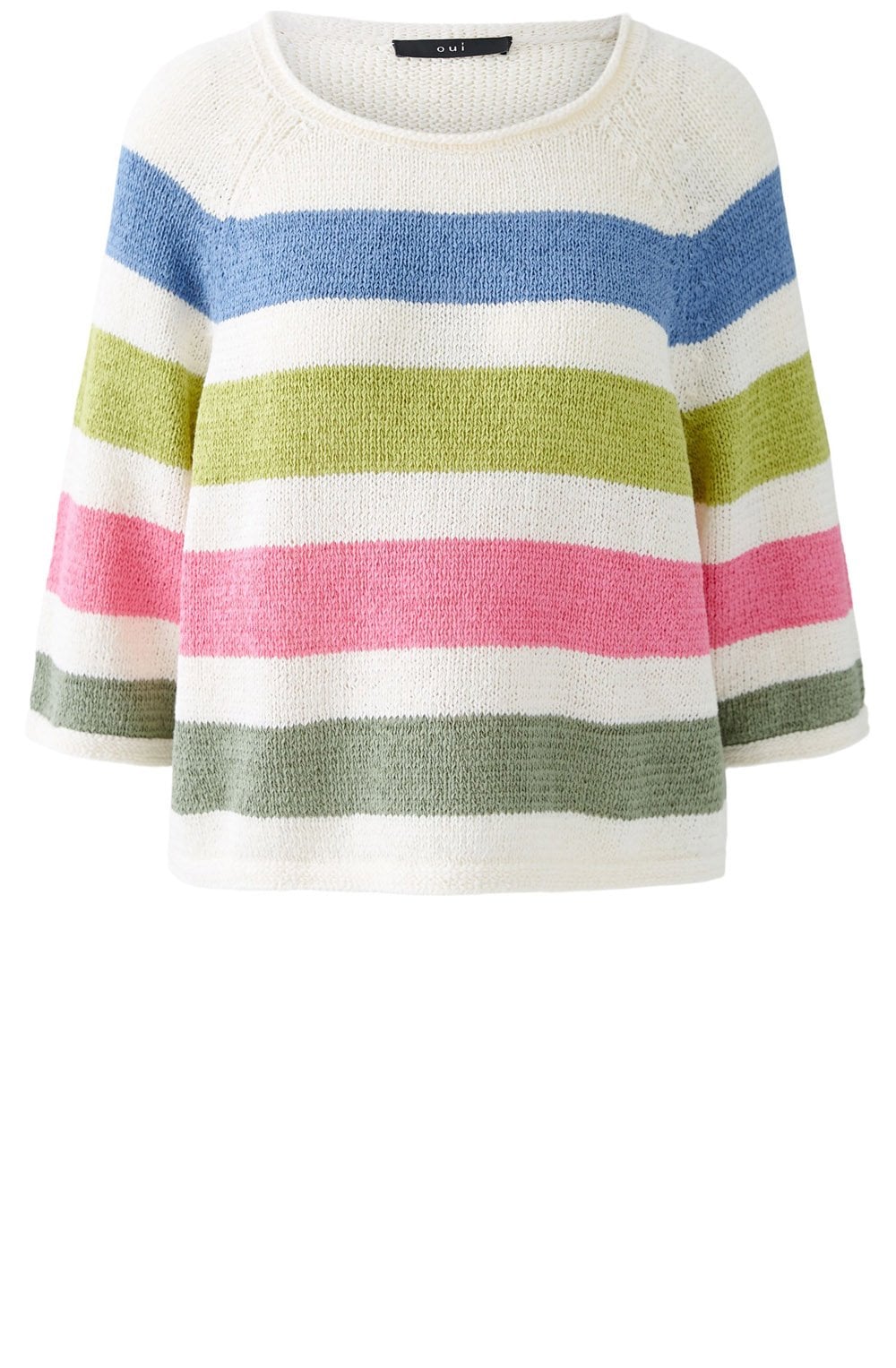 Striped Ribbon Yarn Pullover