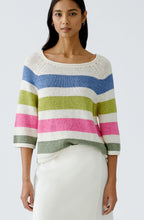 Striped Ribbon Yarn Pullover