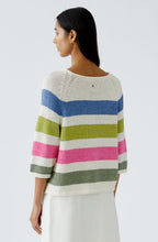 Striped Ribbon Yarn Pullover