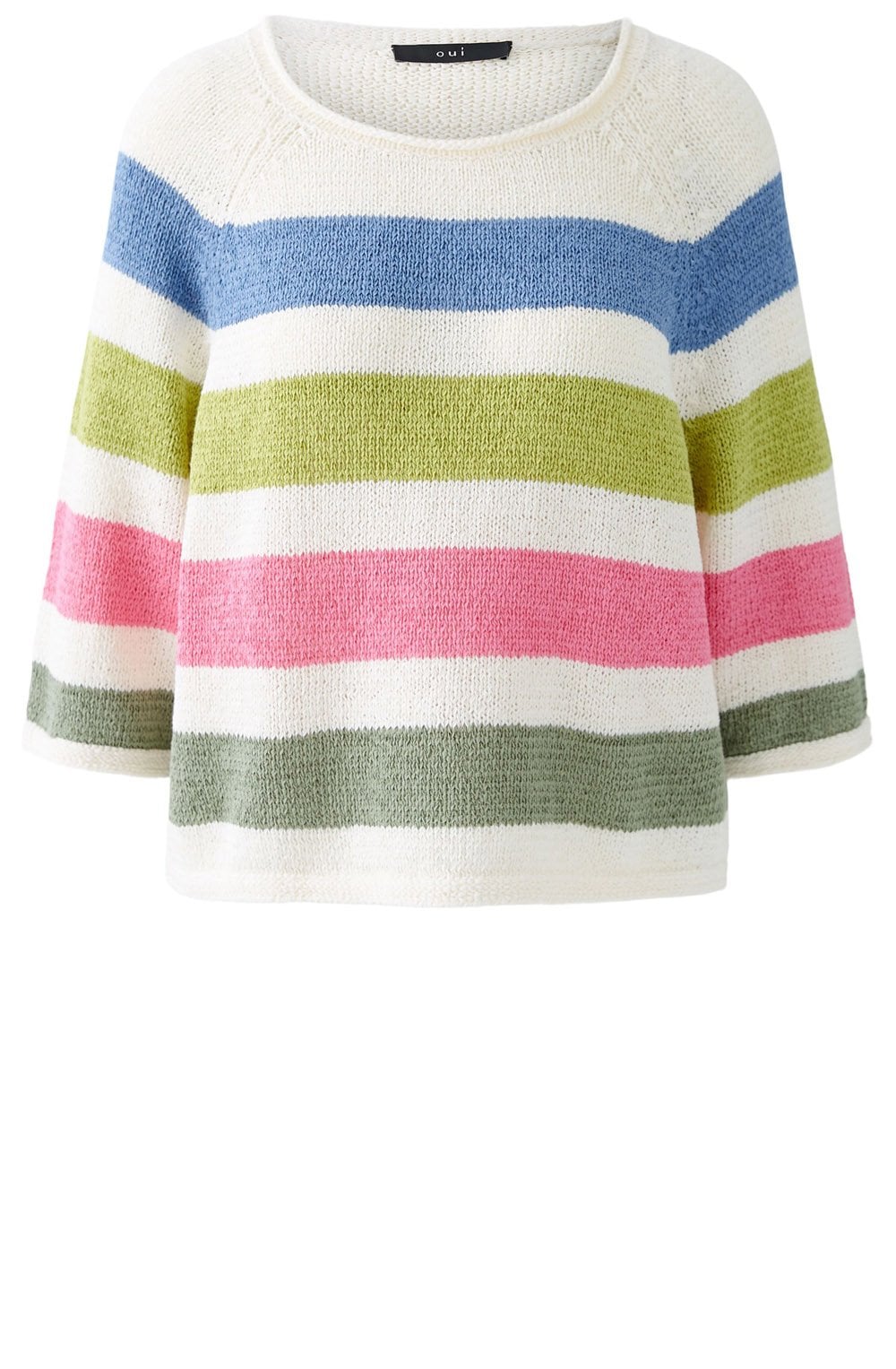 Striped Ribbon Yarn Pullover
