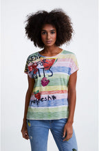 Striped Summer Fruit Design Top