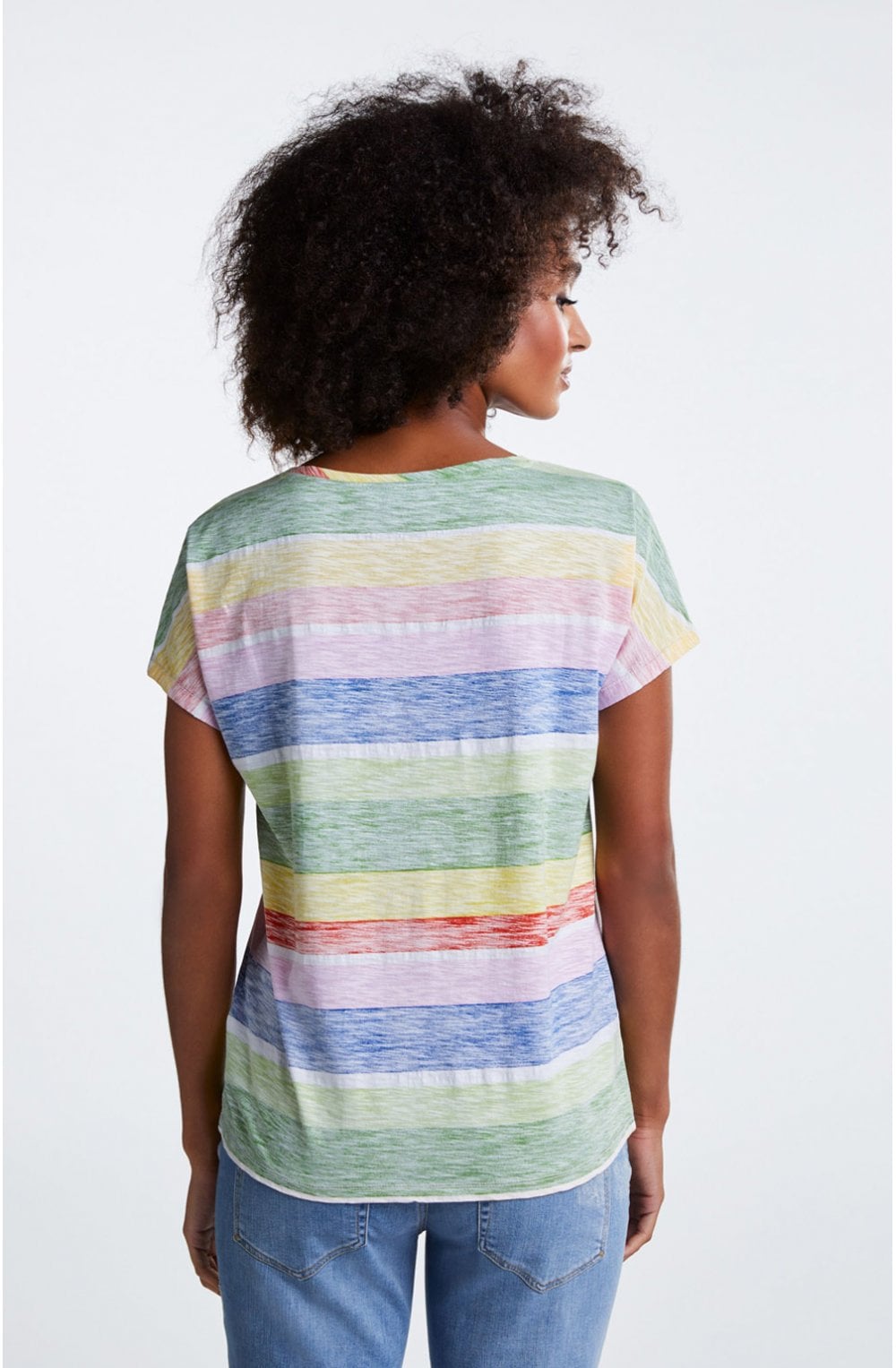 Striped Summer Fruit Design Top