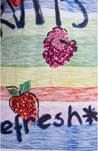 Striped Summer Fruit Design Top