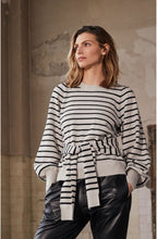 Striped Tie Waist Jumper