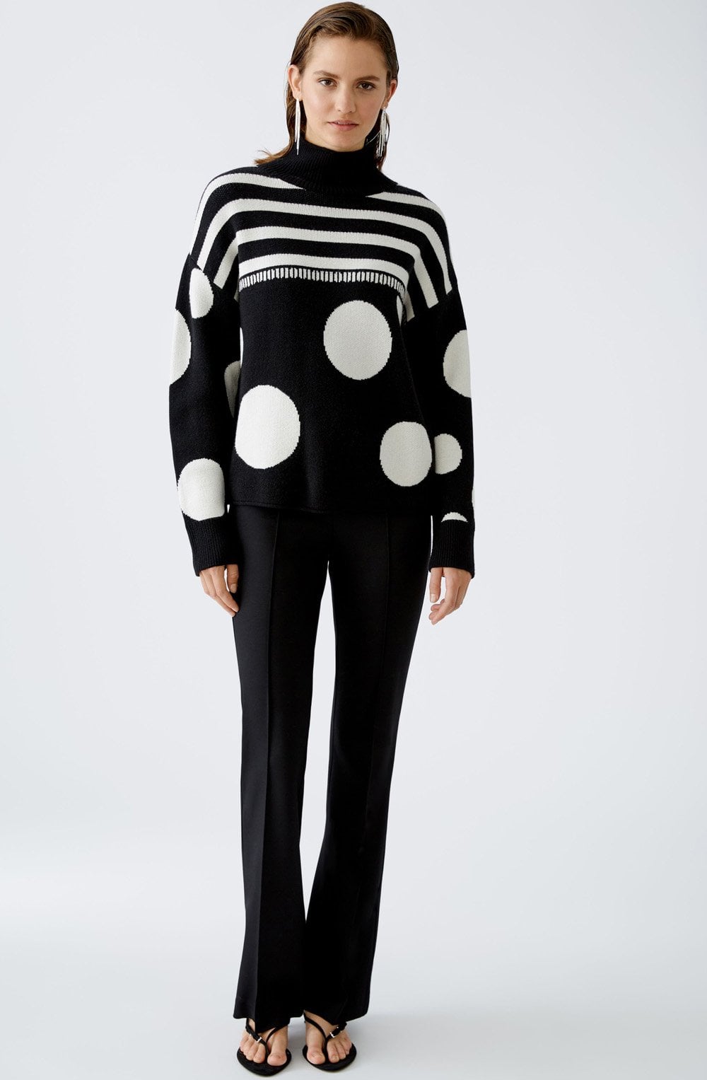 Stripes and Circles Monochrome Jumper