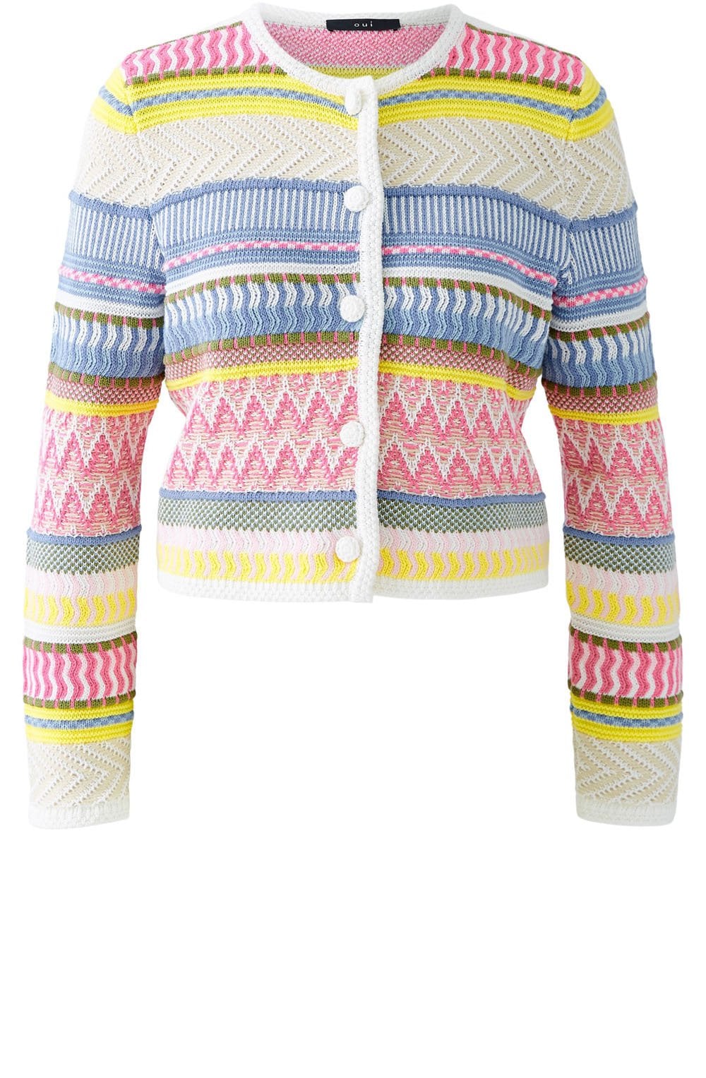Summer Contrast Stripe Box Cardigan