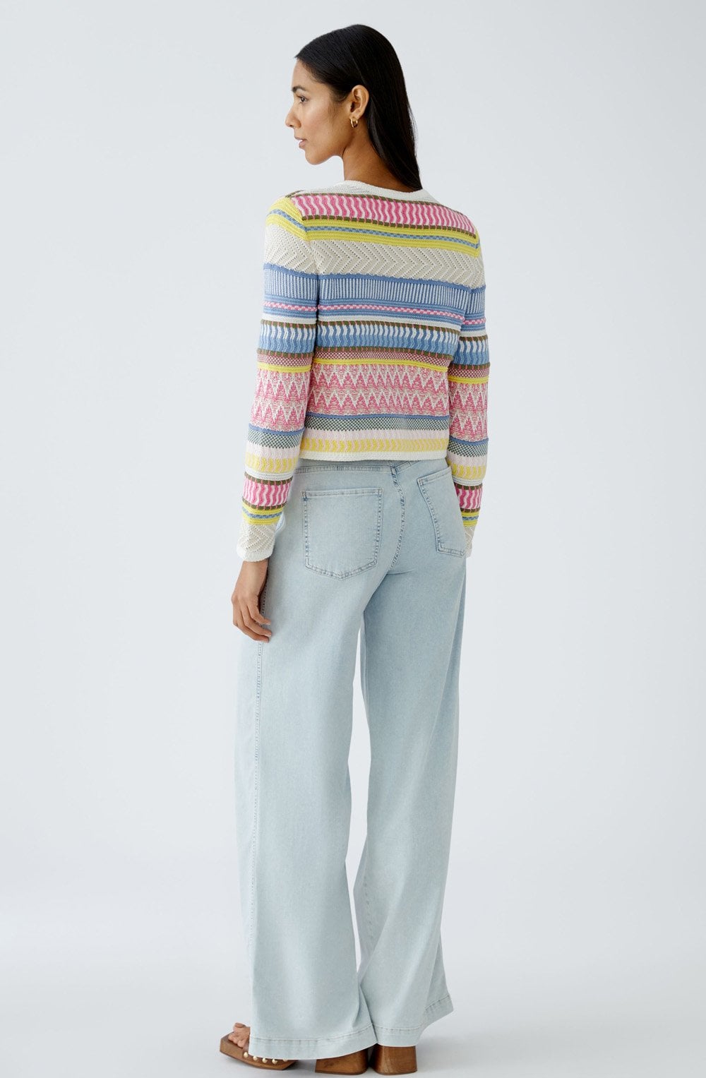 Summer Contrast Stripe Box Cardigan