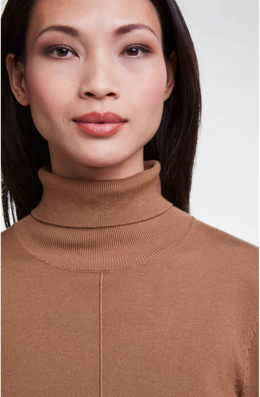 Tan Polo Neck Jumper