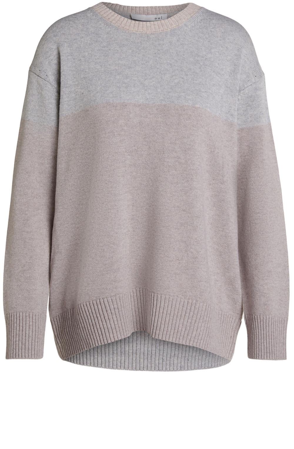 Taupe and grey Layered Jumper