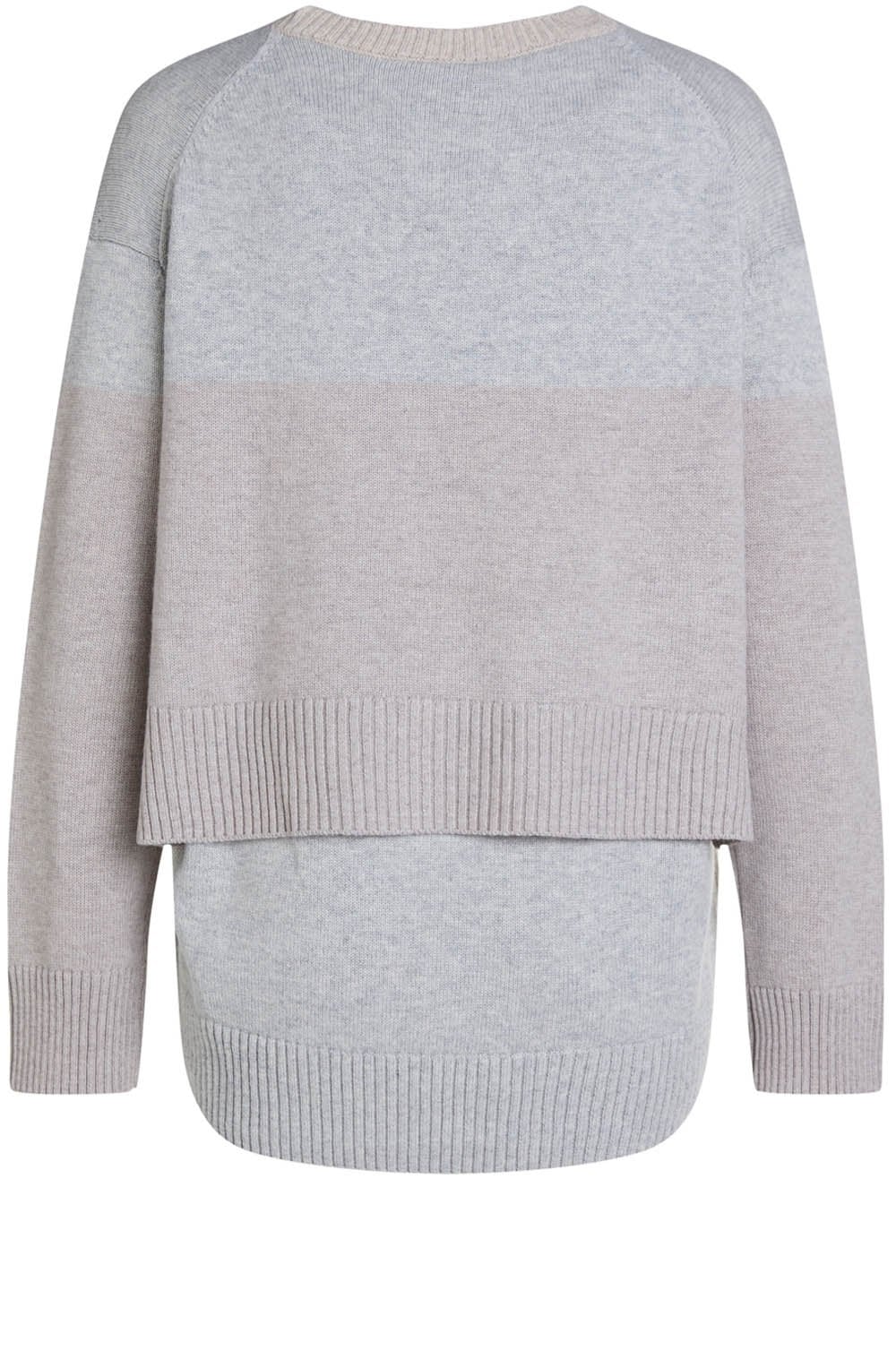 Taupe and grey Layered Jumper