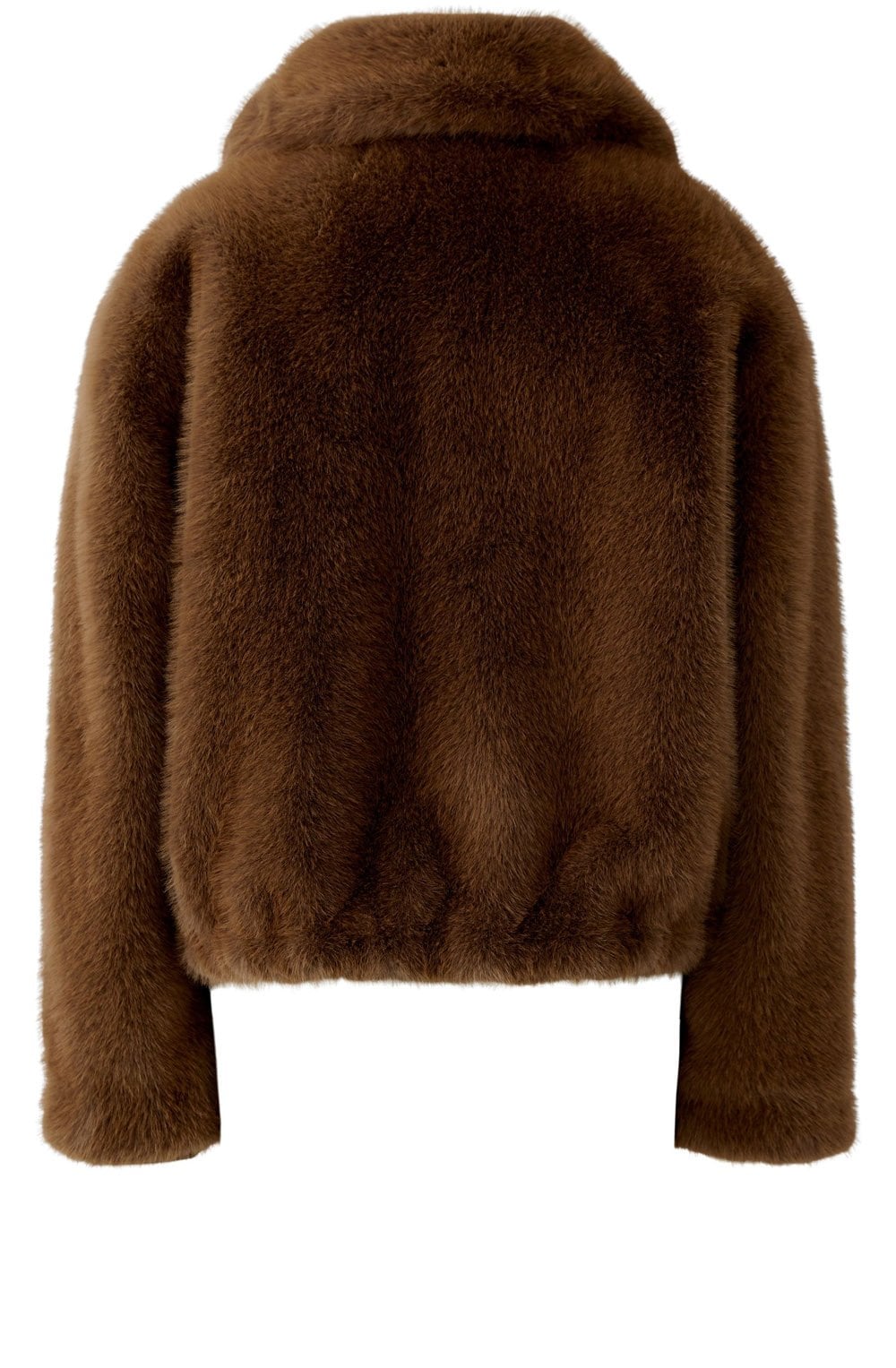 Taupe Faux Fur Collared Jacket