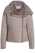 Taupe Faux Fur Jacket