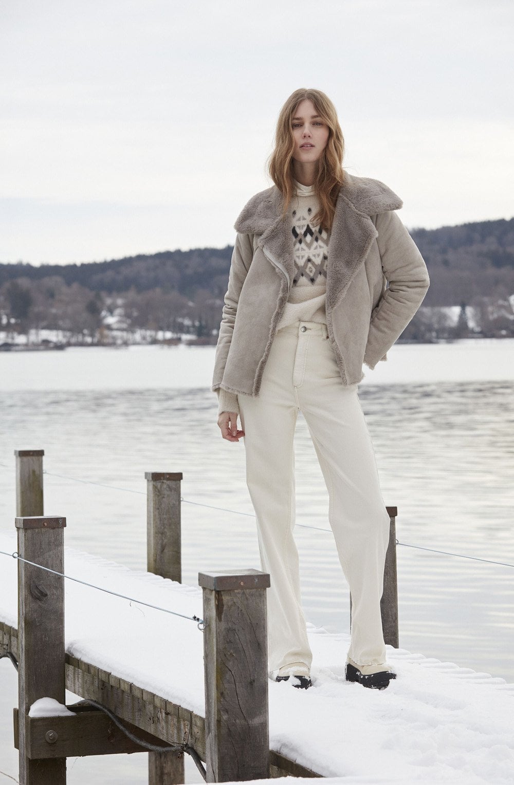 Taupe Faux Fur Jacket