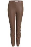 Taupe Faux Leather Trousers