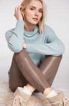 Taupe Faux Leather Trousers