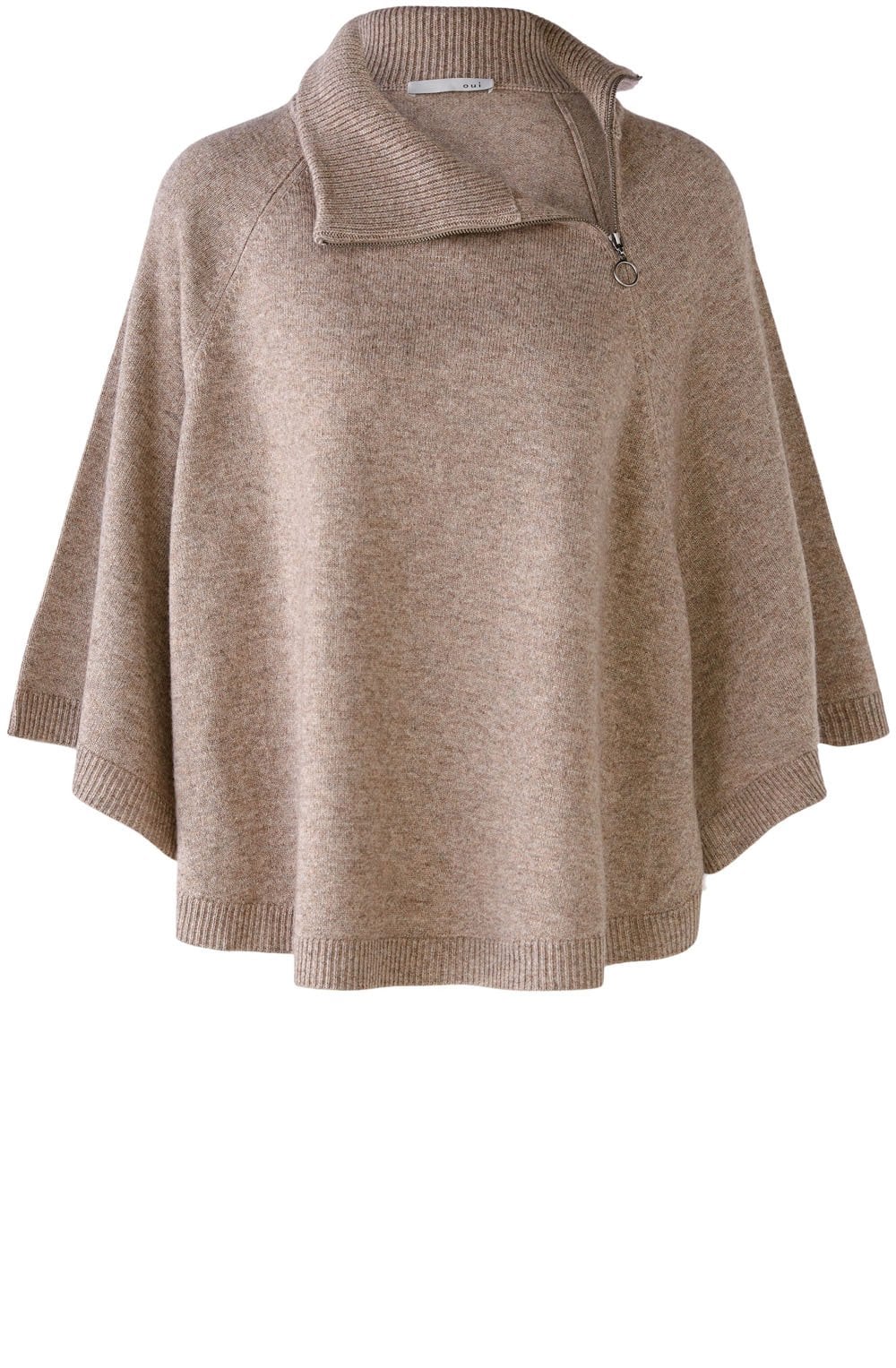 Taupe Fine Knit Poncho
