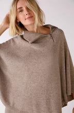 Taupe Fine Knit Poncho