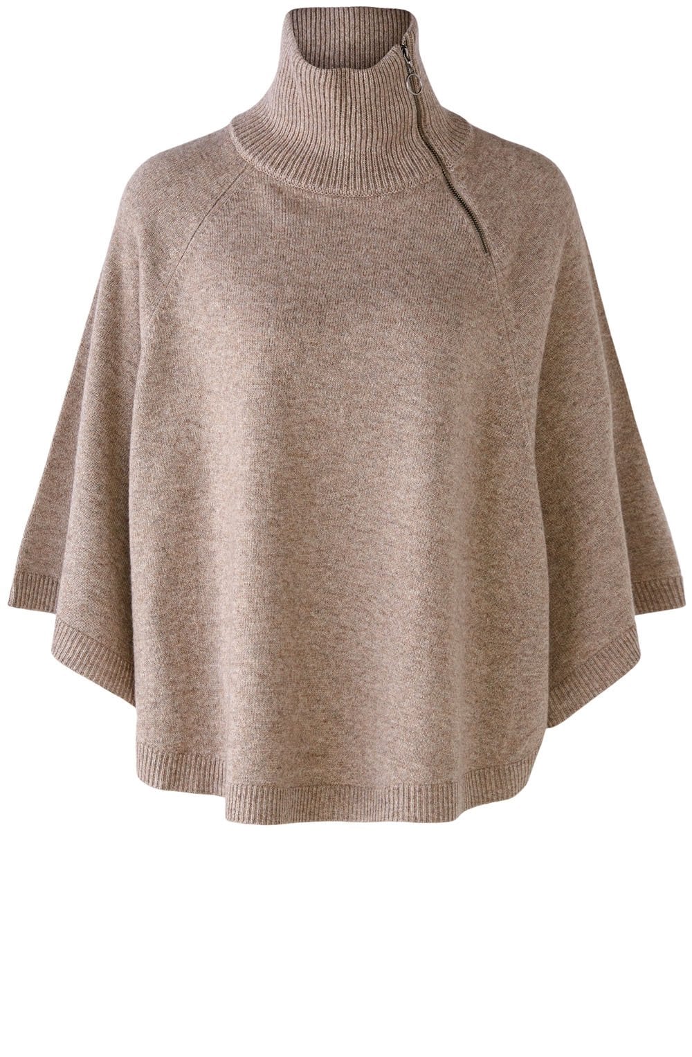 Taupe Fine Knit Poncho