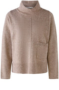 Taupe Melange Cowl Neck Jumper