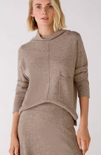 Taupe Melange Cowl Neck Jumper