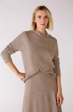 Taupe Melange Cowl Neck Jumper