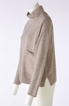 Taupe Melange Cowl Neck Jumper
