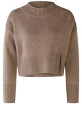 Taupe Melange Cropped Jumper