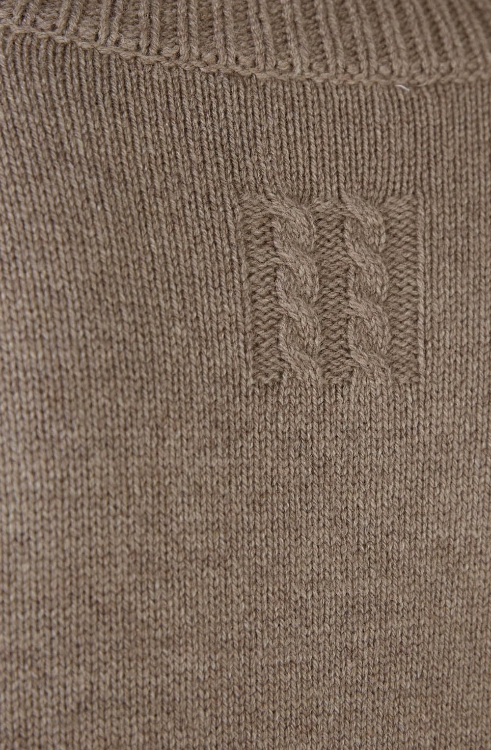 Taupe Melange Cropped Jumper