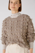 Taupe Melange Fringe Detail Jumper