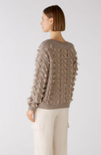 Taupe Melange Fringe Detail Jumper