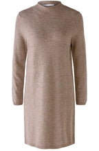 Taupe Melange High Neck Jumper Dress