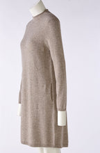 Taupe Melange High Neck Jumper Dress