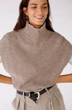 Taupe Melange High Neck Slip Over
