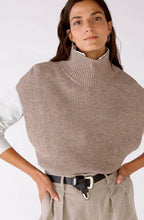 Taupe Melange High Neck Slip Over