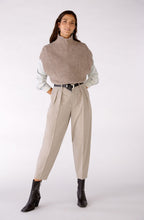 Taupe Melange High Neck Slip Over