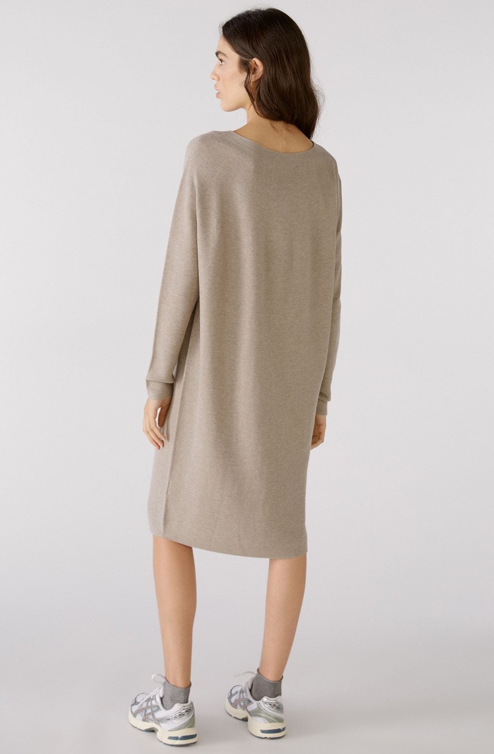 Taupe Melange Knitted Dress