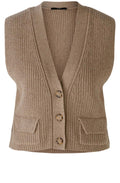 Taupe Melange Knitted Waistcoat